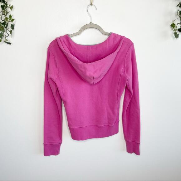 NIKE Pink Long Sleeve Quarter Zip Up Hoodie Embroidered Logo Size Small - Picture 6 of 6